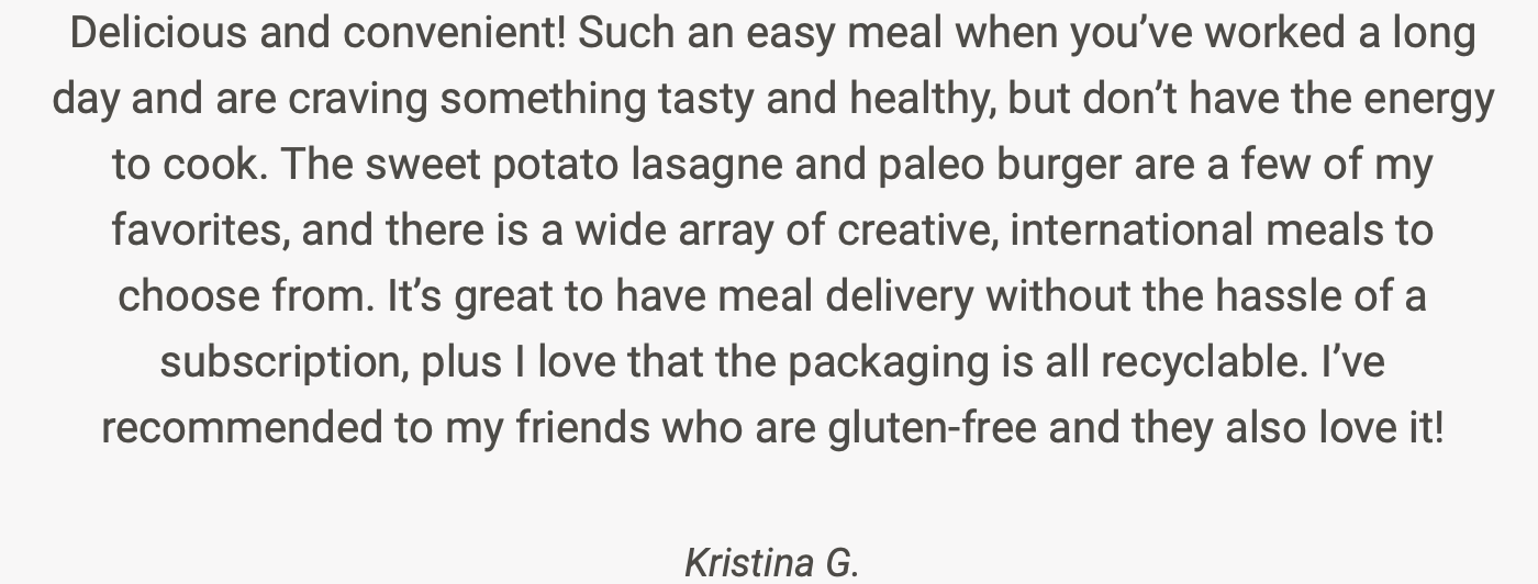 EatFlavorly No Subscription Testimonials - Kristina