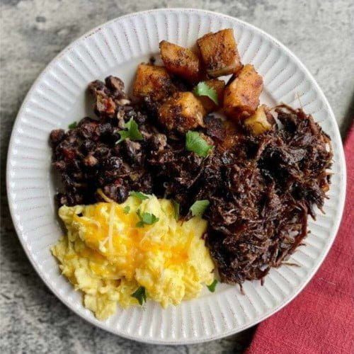 Barbacoa Breakfast Plate