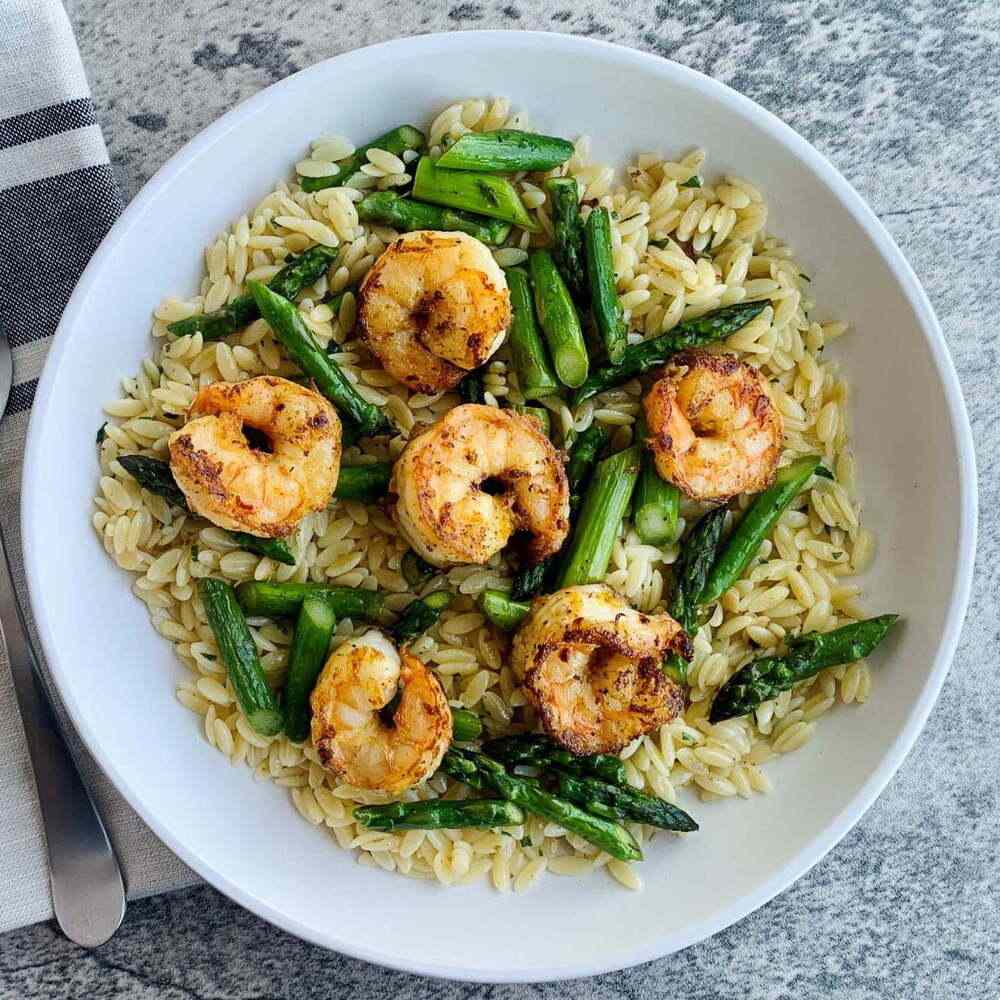 SHRIMP SCAMPI WITH ORZO