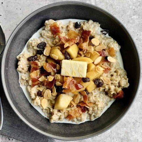 Maple Bacon Apple Oatmeal