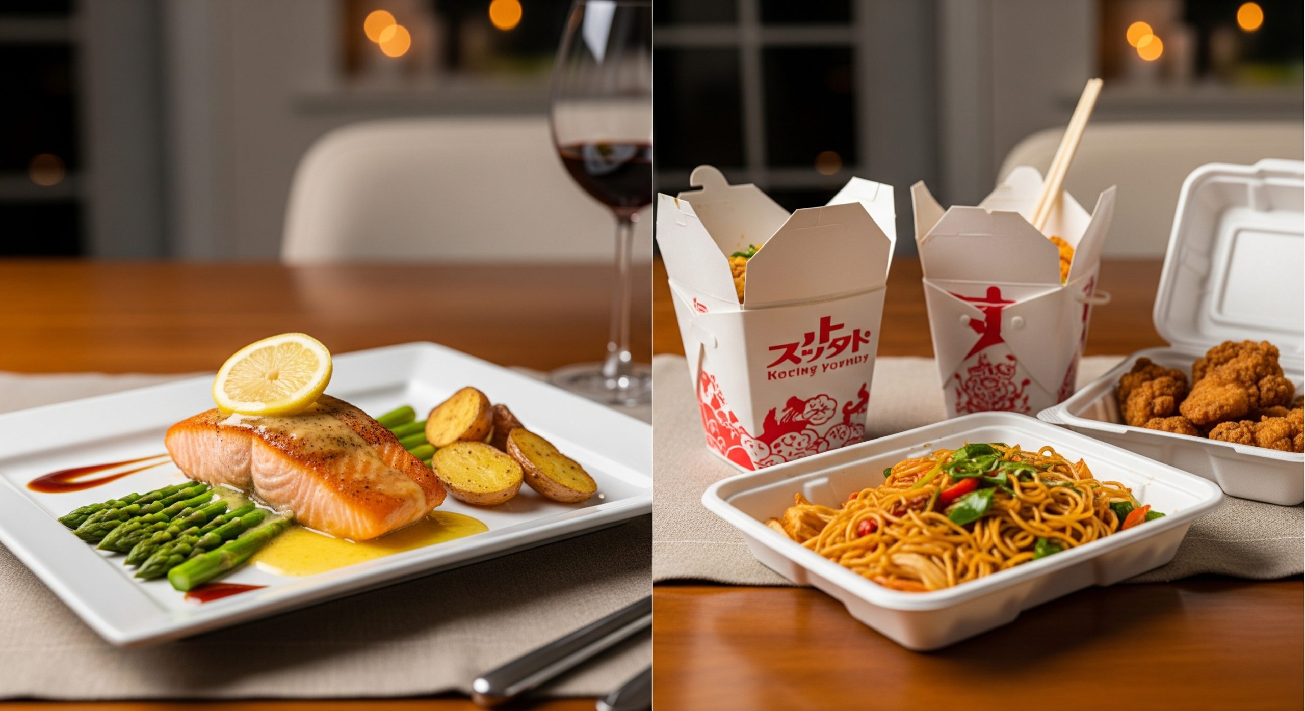precooked gourmet meal vs takeout